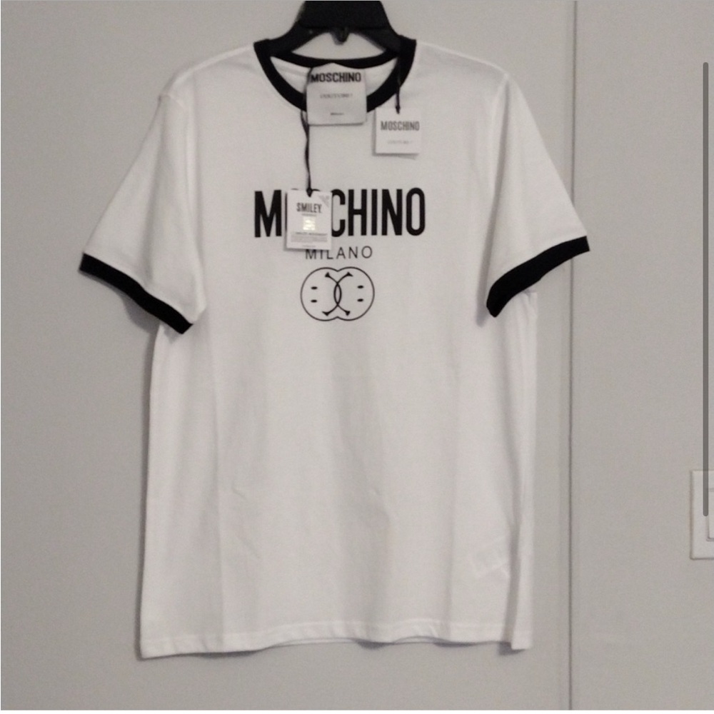 Moschino Milano white T shirt size L brand new